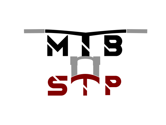 Logo von MTB.STP: Ein Mountainbike Lenker und eine Gabel, die die Buchstaben MTB STP abbilden